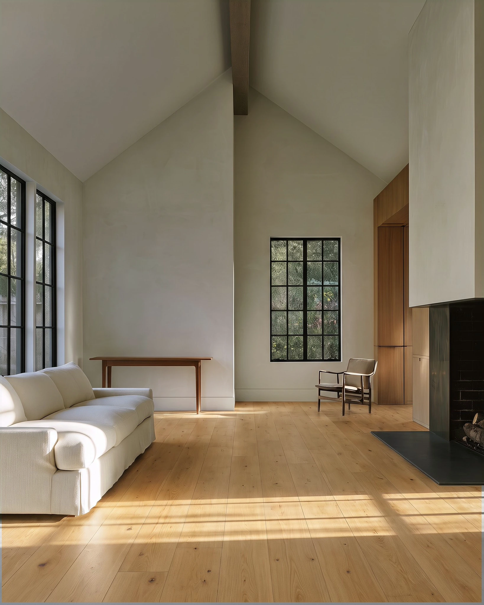 The same space visualized with Beach Blonde Oak by Mohawk